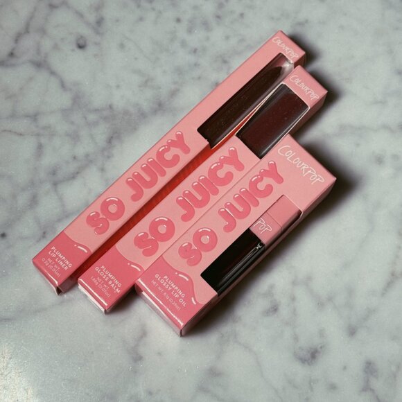 Colourpop So Juicy Plumping Glossy Lip Oil, Gloss Balm, & Lip Liner | NEW MAKEUP - Picture 1 of 8